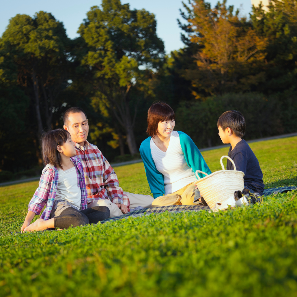 Happy Japanese Family